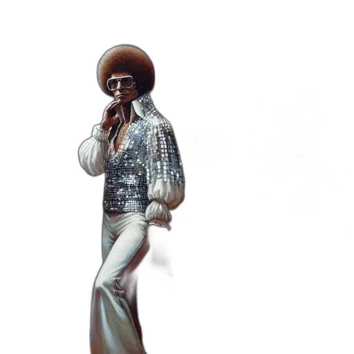 jacket, robot, hair, staff transparent PNG cut-out