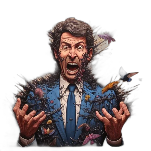 jacket, staff, concept art, comic book art transparent PNG cut-out