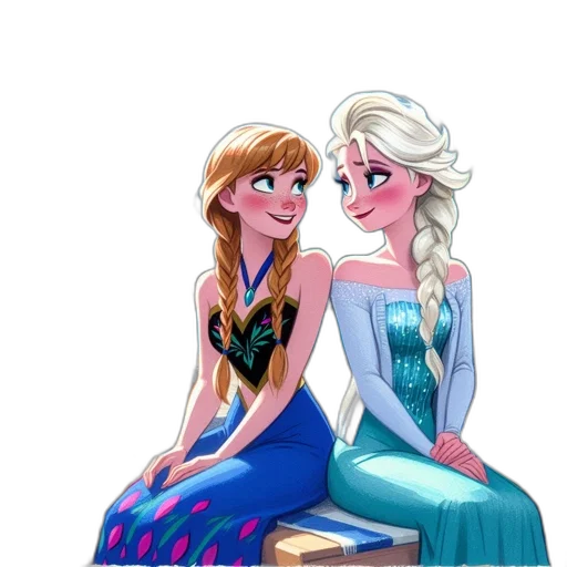 dress, crown, jewelry, cartoon transparent PNG cut-out