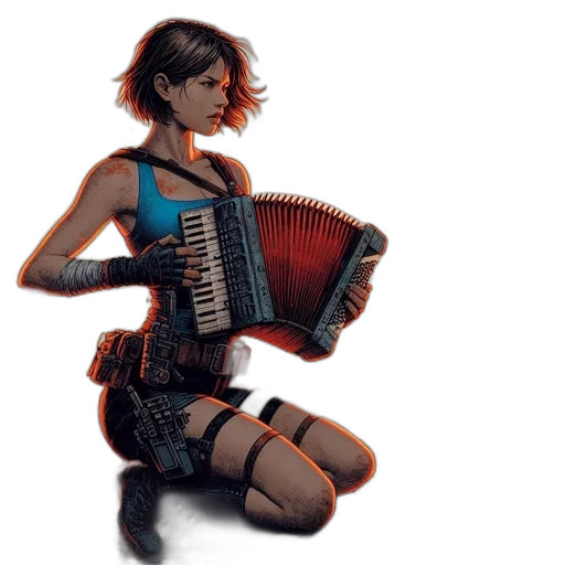 weapon, robot, dress, concept art transparent PNG cut-out