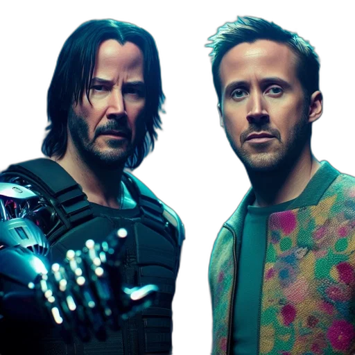 concept art, comic book art, cyberpunk, outer space transparent PNG cut-out