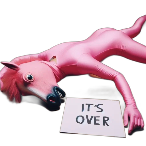 creature, animal, vaporwave, 3d render transparent PNG cut-out