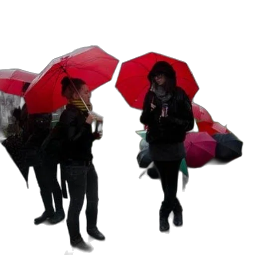 umbrella, jacket, 3d render, concept art transparent PNG cut-out