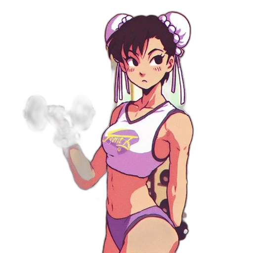 dress, anime, pixel art, vaporwave transparent PNG cut-out