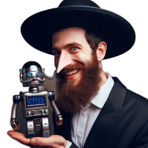 robot, staff, face, hat transparent PNG cut-out