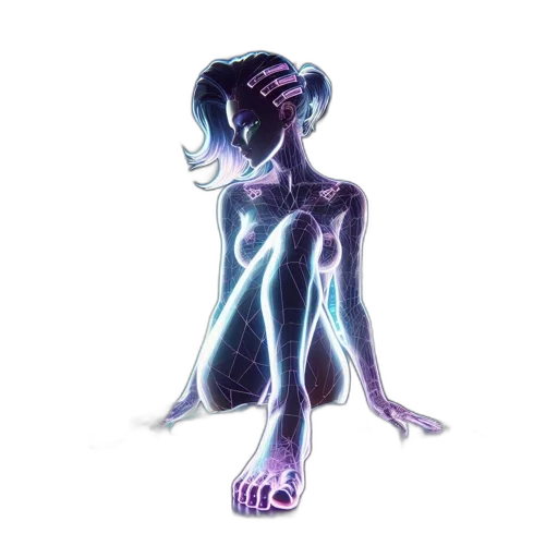 dress, creature, robot, staff transparent PNG cut-out