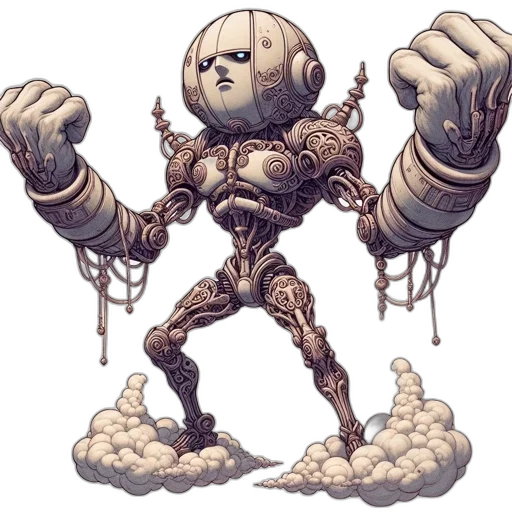 robot, creature, concept art, pixel art transparent PNG cut-out