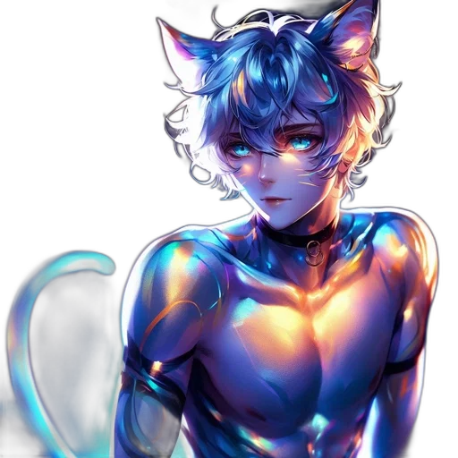 fantasy art, anime, watercolor, vaporwave transparent PNG cut-out