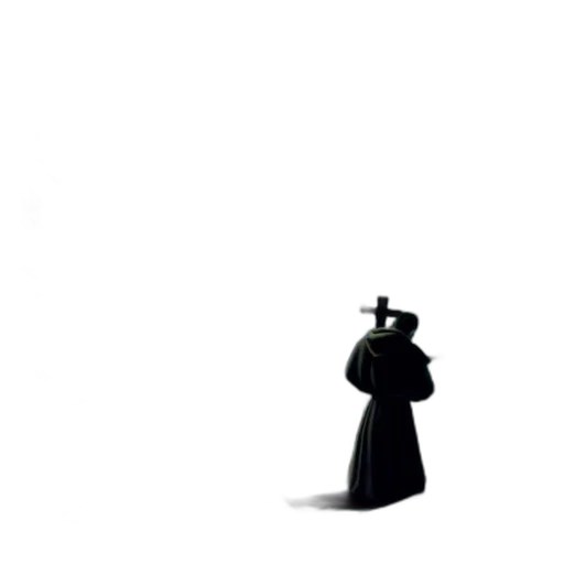 dress, staff, hat, crown transparent PNG cut-out