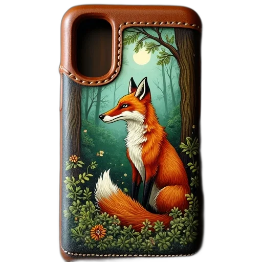 fantasy art, forest, brown, leather transparent PNG cut-out