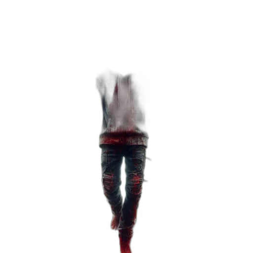 creature, jacket, staff, weapon transparent PNG cut-out