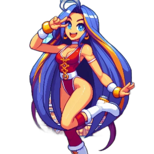 dress, pixel art, anime, cartoon transparent PNG cut-out