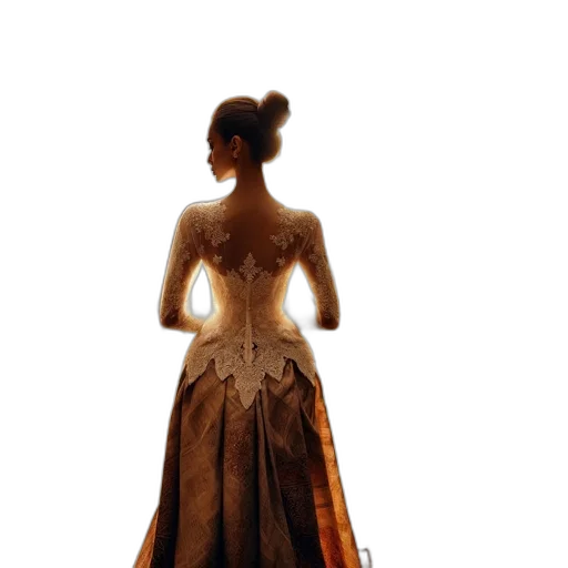 dress, crown, staff, jewelry transparent PNG cut-out