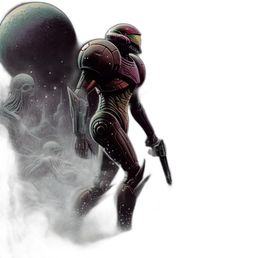robot, concept art, 3d render, comic book art transparent PNG cut-out