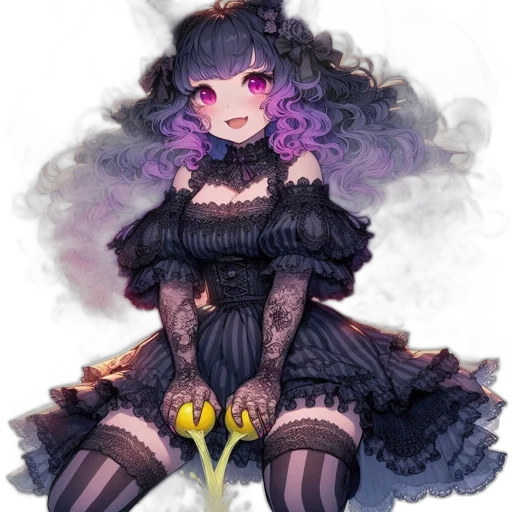 dress, staff, creature, crown transparent PNG cut-out