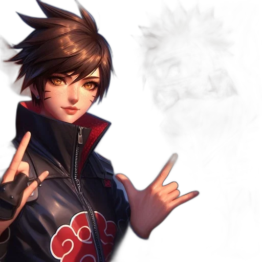 jacket, staff, face, weapon transparent PNG cut-out