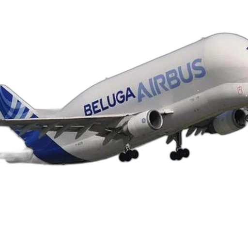 3d render, photorealistic, beluga, airbus transparent PNG cut-out