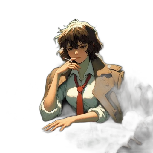 staff, jacket, face, weapon transparent PNG cut-out
