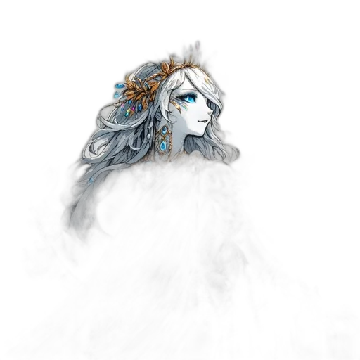 crown, mask, face, hair transparent PNG cut-out