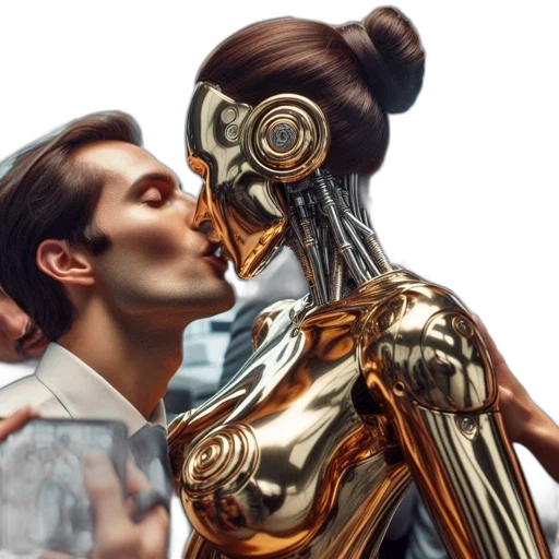 robot, concept art, photorealistic, cyberpunk transparent PNG cut-out