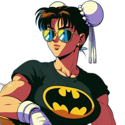 cartoon, comic book art, anime, vaporwave transparent PNG cut-out