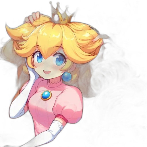 crown, dress, creature, staff transparent PNG cut-out