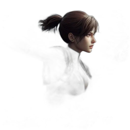 face, dragon, staff, photorealistic transparent PNG cut-out