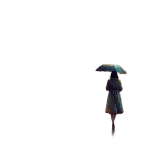 umbrella, dress, staff, hat transparent PNG cut-out