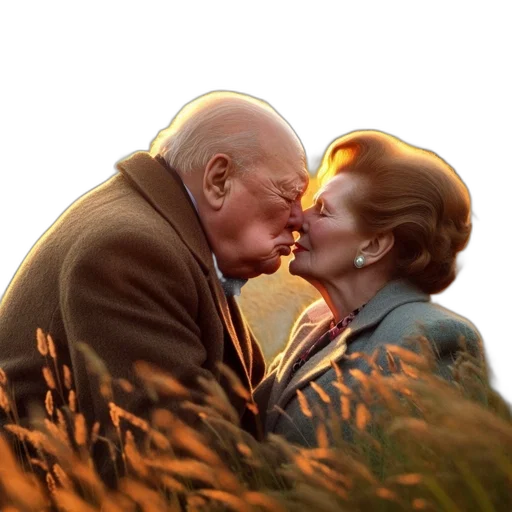 photorealistic, sunset, fire, elderly transparent PNG cut-out