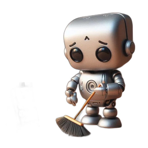 robot, staff, 3d render, concept art transparent PNG cut-out