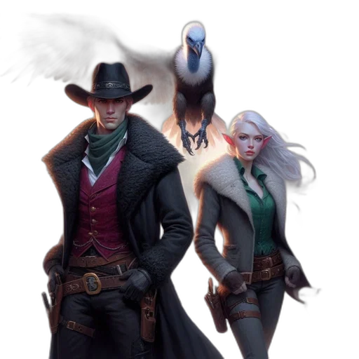 concept art, fantasy art, comic book art, dark transparent PNG cut-out