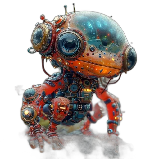 robot, creature, weapon, concept art transparent PNG cut-out