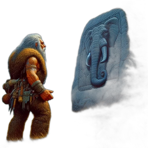 creature, mask, sword, concept art transparent PNG cut-out