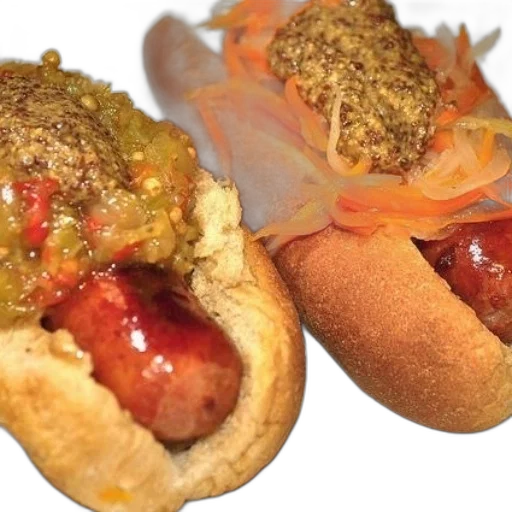 food, two, hot, dogs transparent PNG cut-out