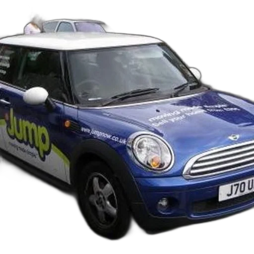 car, blue, mini, cooper transparent PNG cut-out
