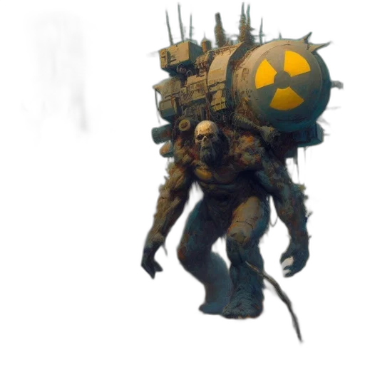 robot, creature, weapon, staff transparent PNG cut-out