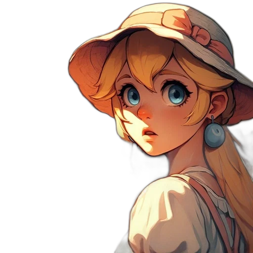 hat, face, staff, dress transparent PNG cut-out