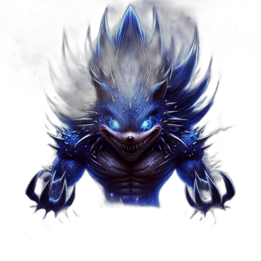 creature, mask, dragon, staff transparent PNG cut-out