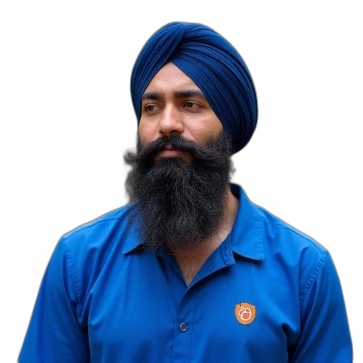 staff, hat, jacket, face transparent PNG cut-out