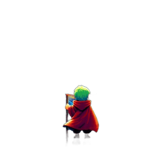 staff, robot, hat, creature transparent PNG cut-out