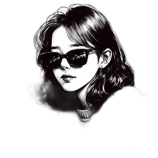 jacket, face, mask, hair transparent PNG cut-out