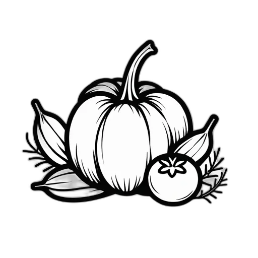 food, crown, flower, pencil sketch transparent PNG cut-out