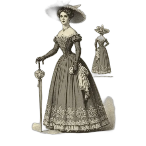 dress, concept art, 3d render, fantasy art transparent PNG cut-out