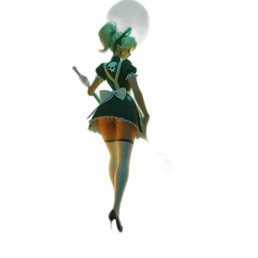 dress, staff, umbrella, hat transparent PNG cut-out