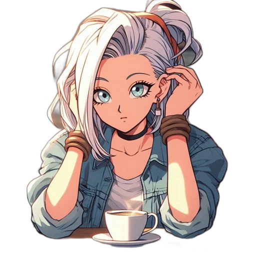 face, staff, hair, jewelry transparent PNG cut-out