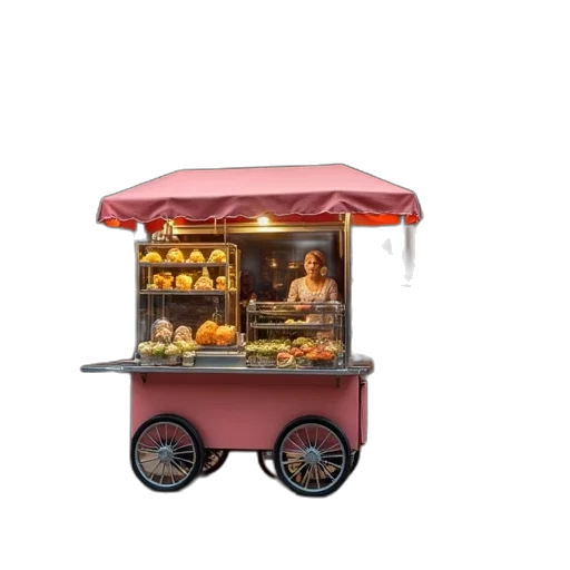 food, car, 3d render, photorealistic transparent PNG cut-out