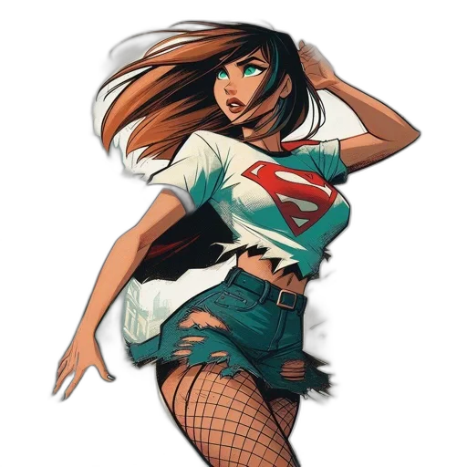 comic book art, concept art, cartoon, fantasy art transparent PNG cut-out