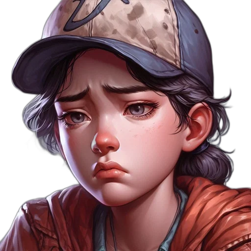 face, hat, concept art, photorealistic transparent PNG cut-out