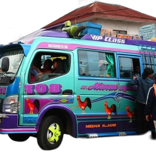 car, staff, colorful, bus transparent PNG cut-out