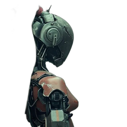 robot, mask, weapon, creature transparent PNG cut-out